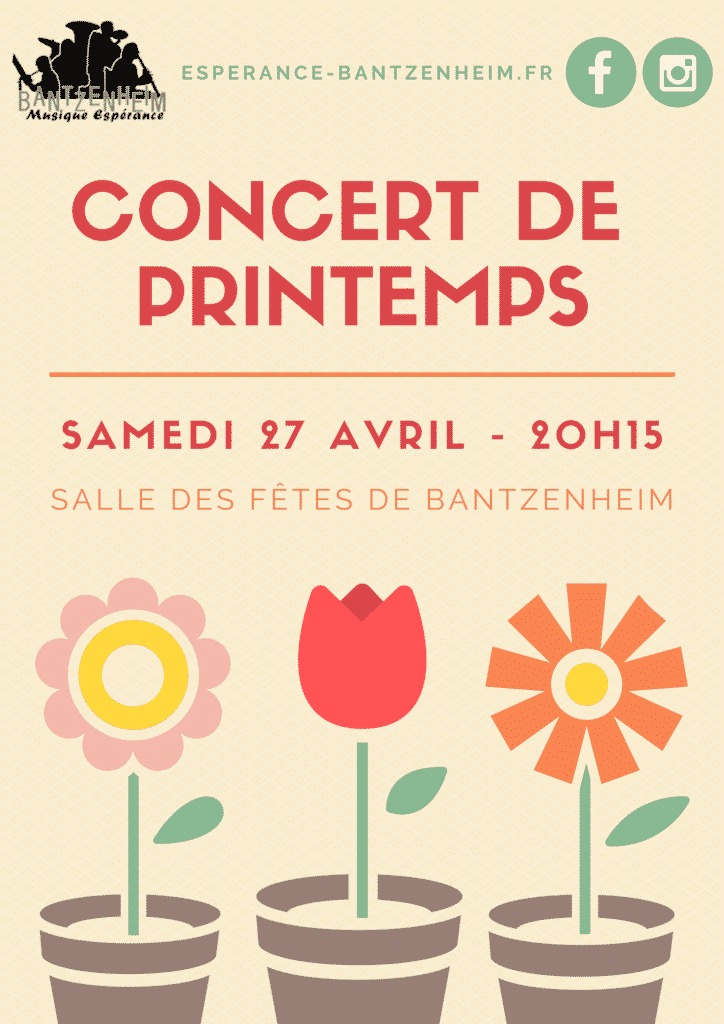 Affiche Concert de Printemps Bantzenheim 2019